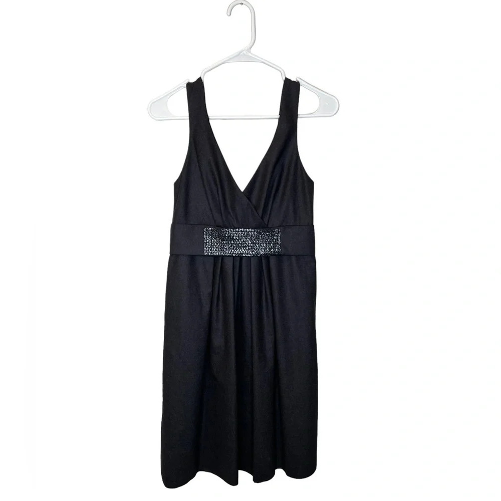 Etro Milano Wool Dress Hand Embroidered With Pockets Size 42 US 6 Made in Italy